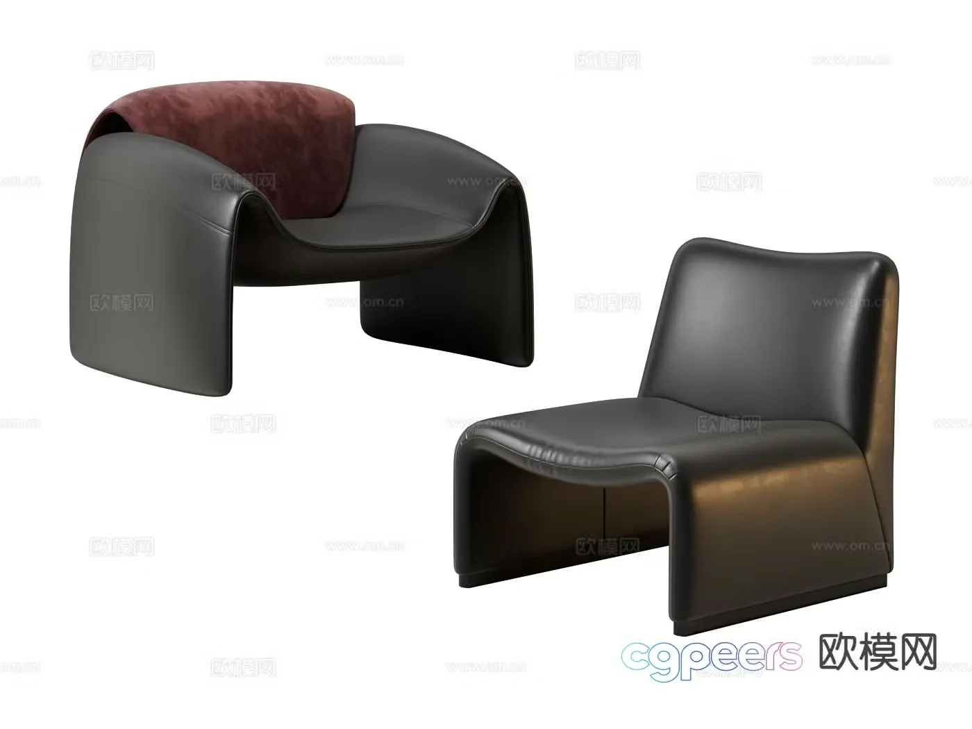 Medieval style chair leather chair leisure chair 3d model