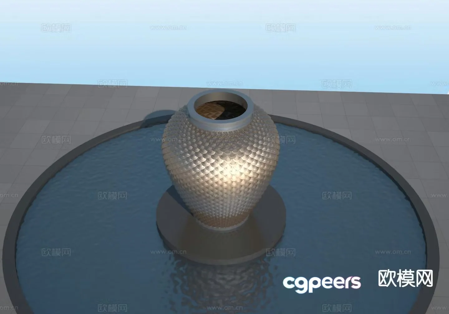 Modern vase sculpture 3d model