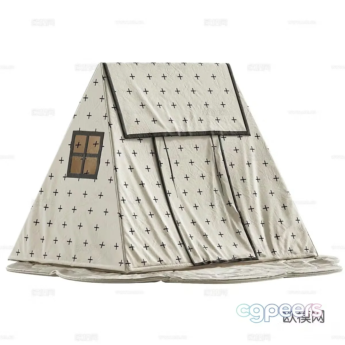 Modern tent bed fabric children’s bed creative children’s bed 3d model
