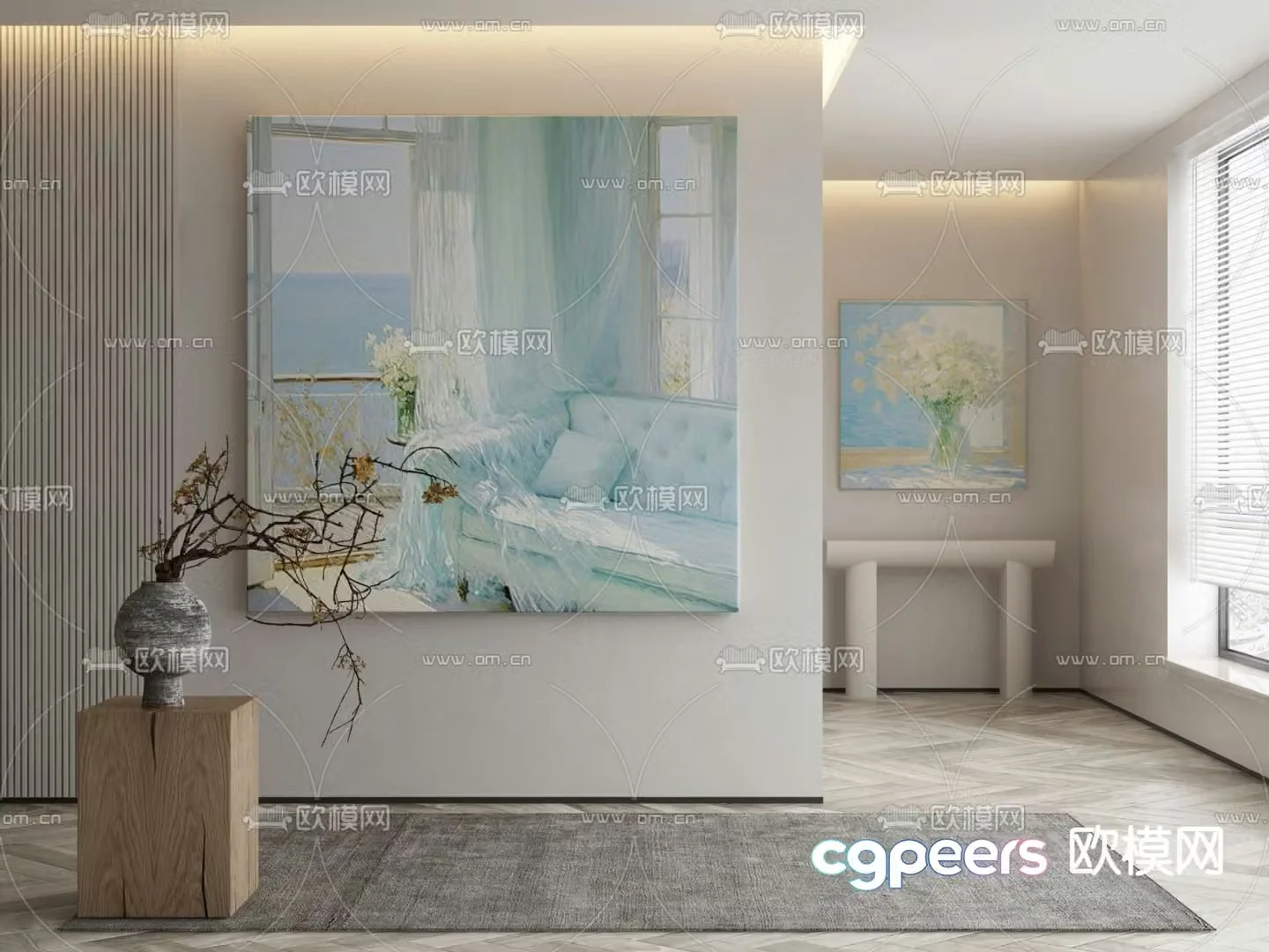 Oil Painting Art Painting Decorative Painting 3D Model