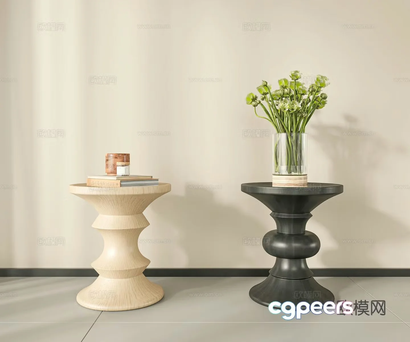 Modern side table 3D model