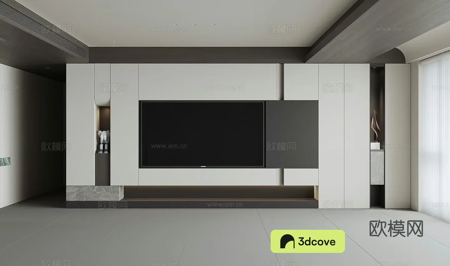 Modern TV background wall