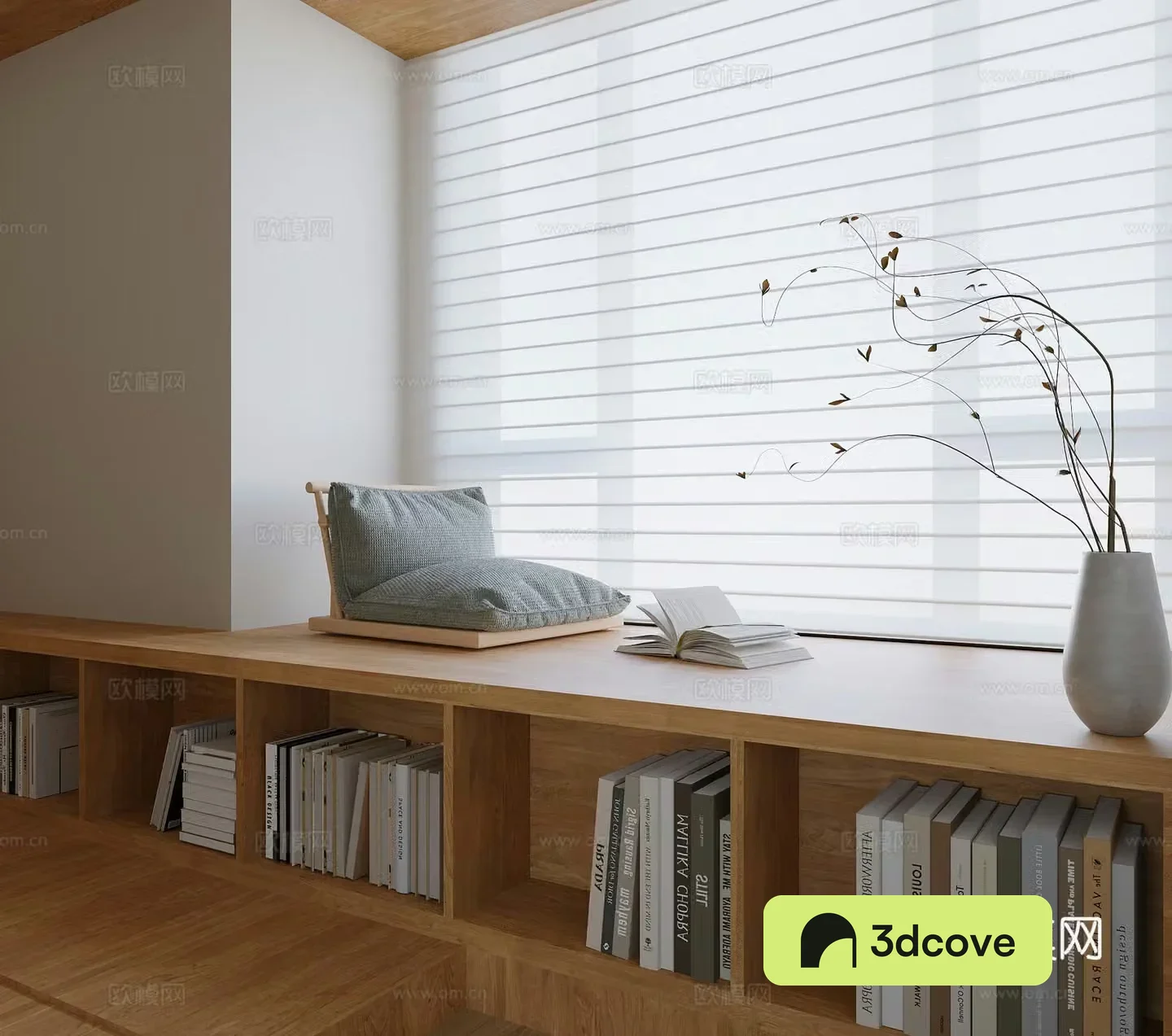 Modern bay window cabinet bay window venetian blind