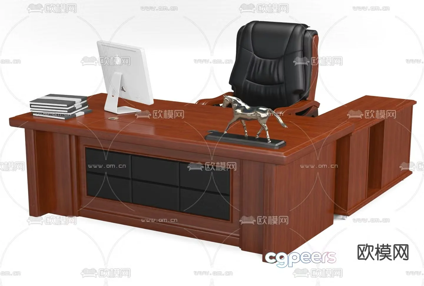 Chinese style desk tables and chairs office desks and chairs 3d model