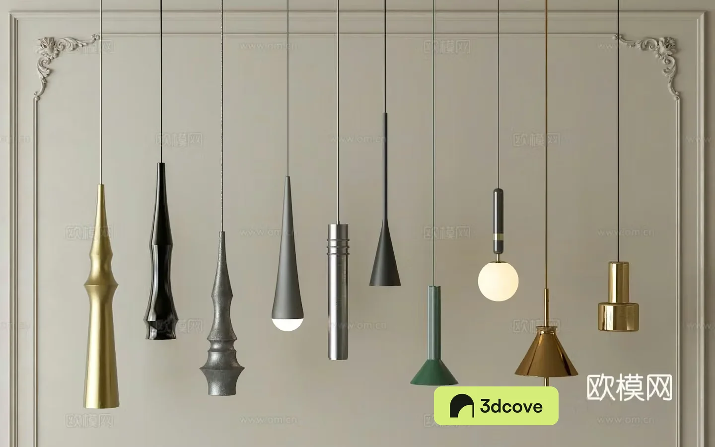Modern simple chandelier Metal chandelier Small chandelier