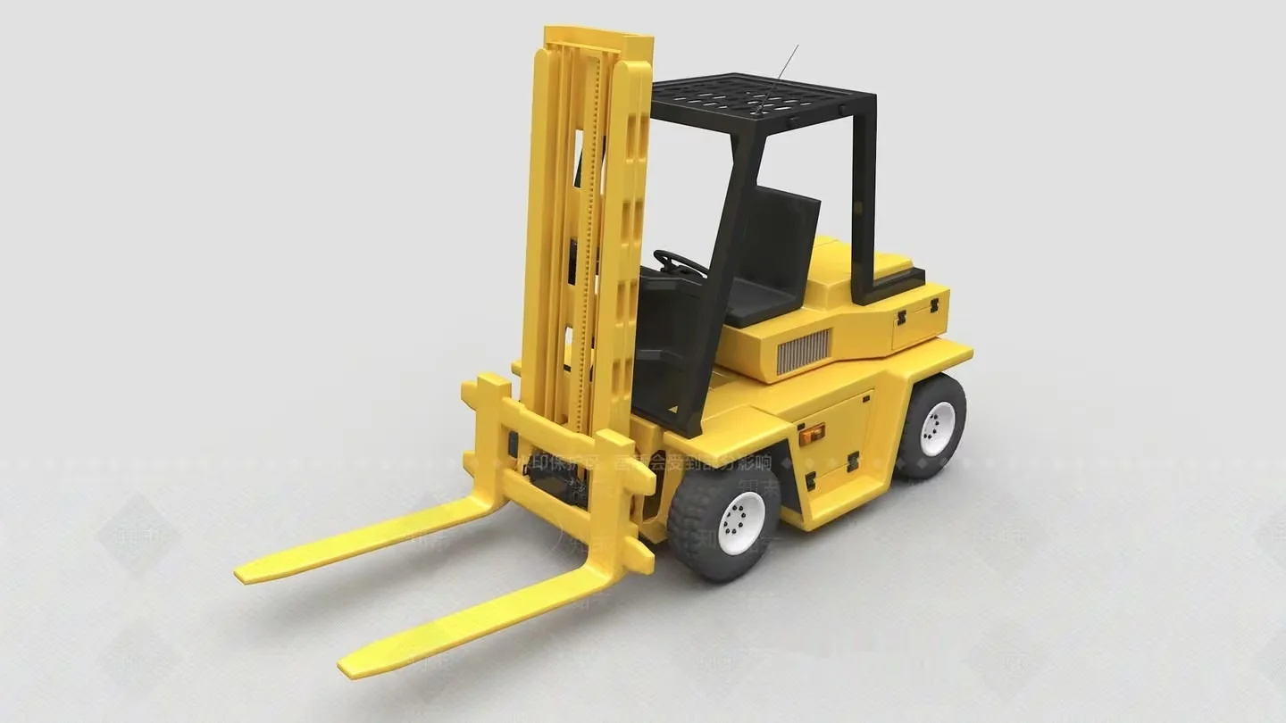 A Yellow Forklift 3D Model – 6725 – VRAY Render