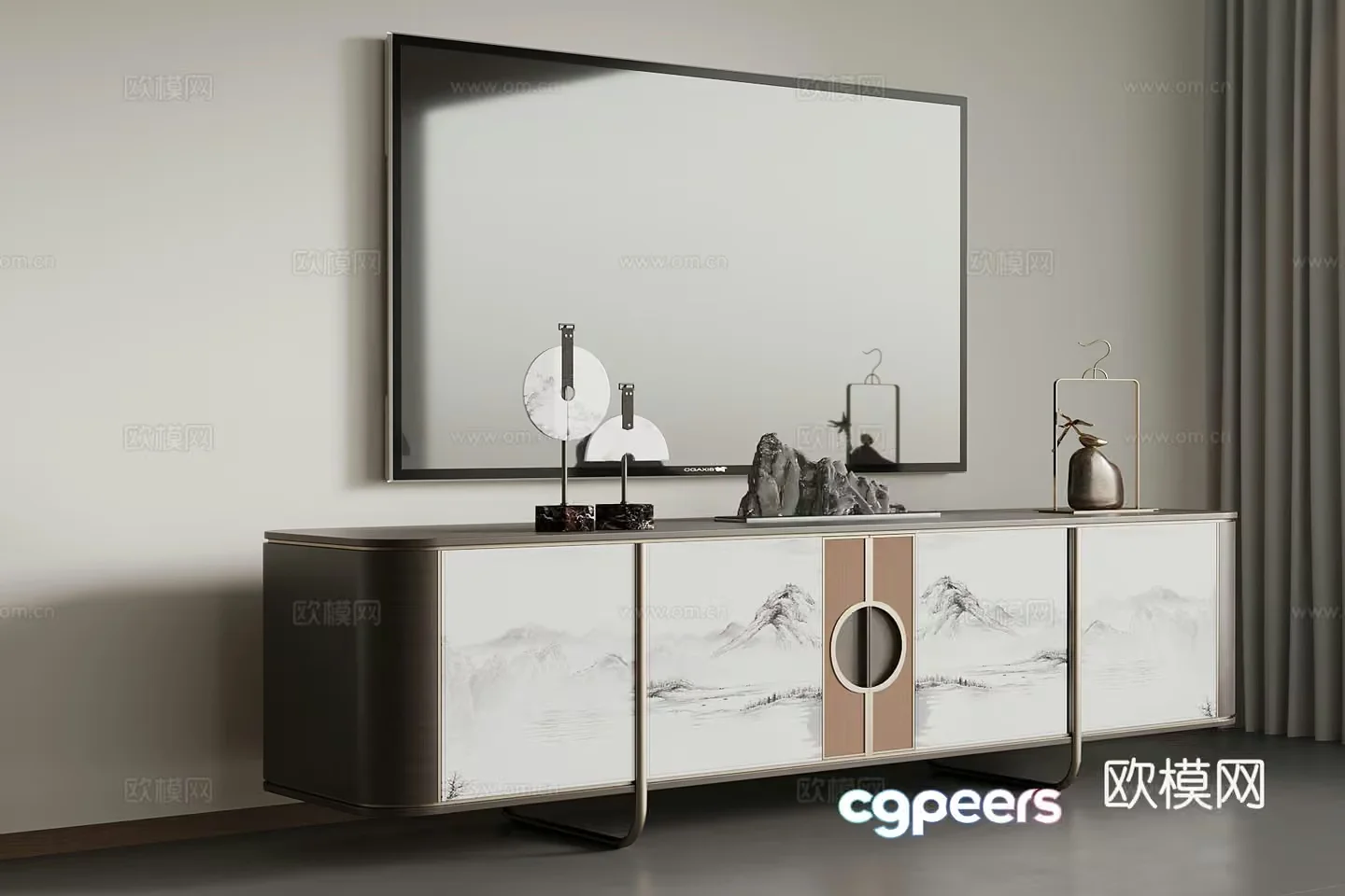 Modern Tv Stand 3D Model – 11400 – VRAY Render