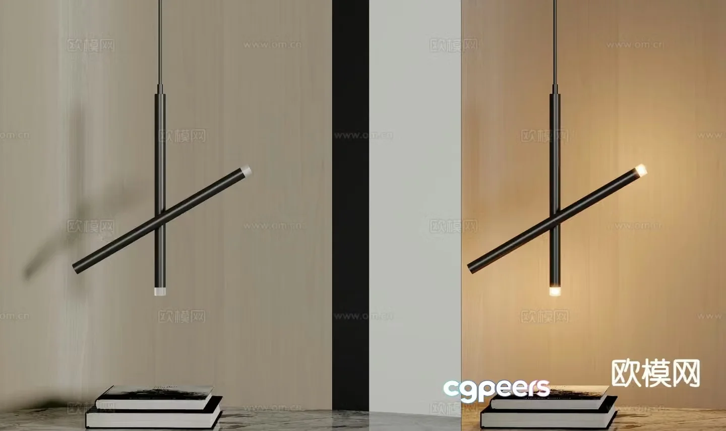 Modern bedside chandelier metal bracket chandelier 3d model