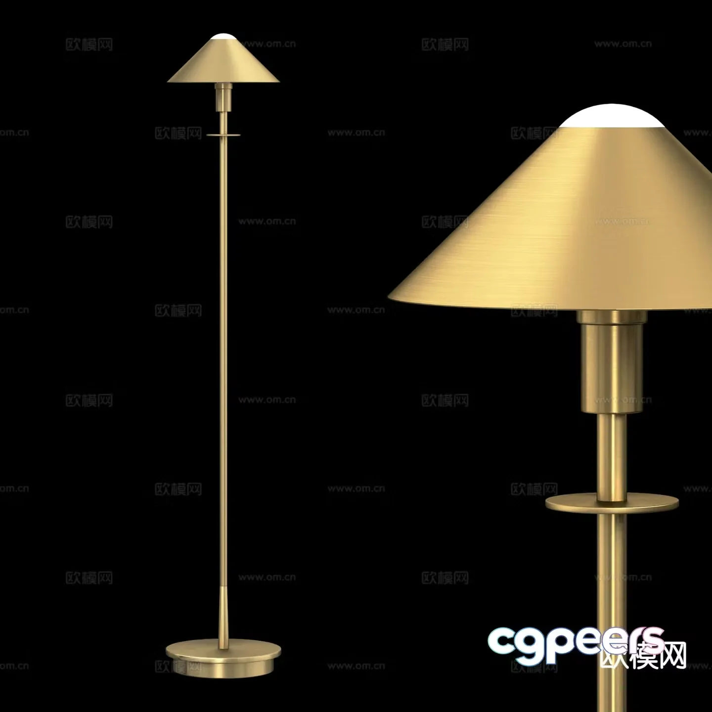 Light luxury floor lamp 3D model