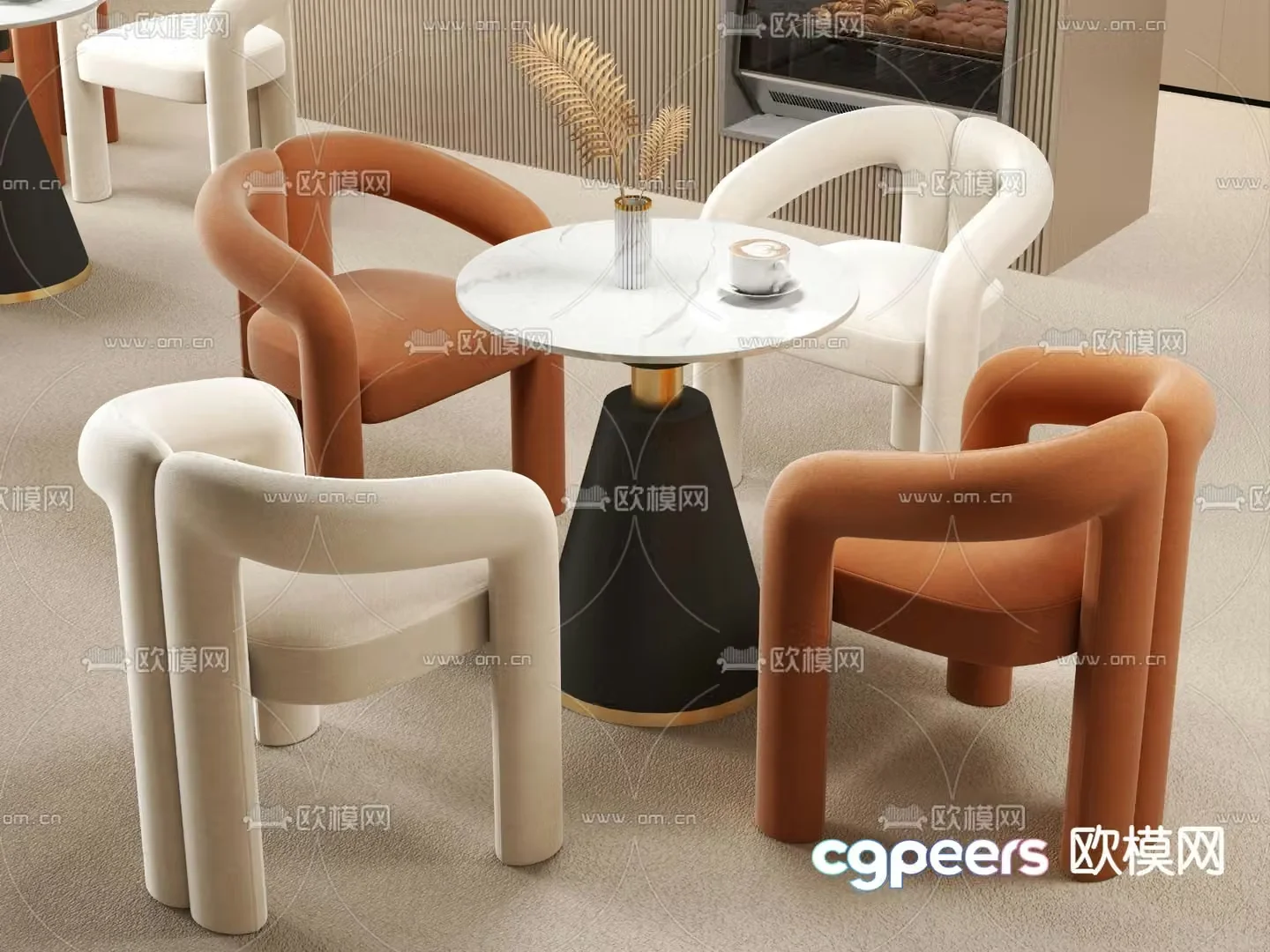 Leisure tables and chairs Negotiation tables and chairs 3d model