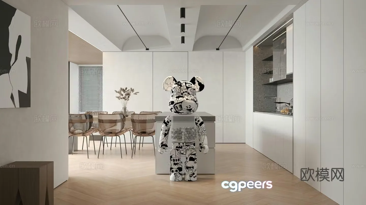 Modern restaurant 3d model