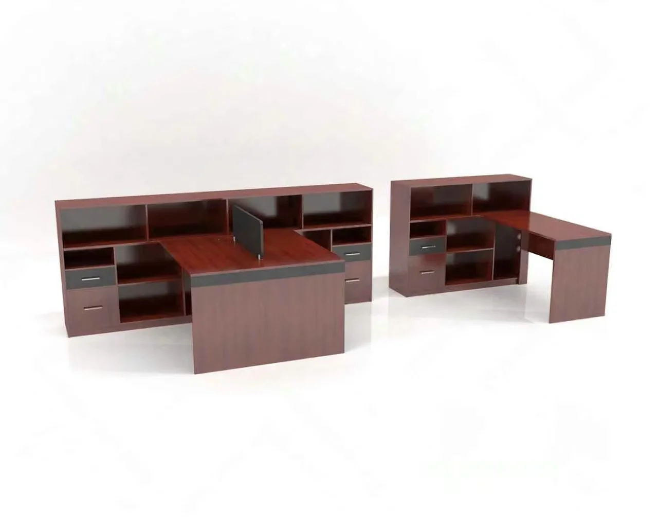 A Brown Office Desk 3D Model – 4569 – VRAY Render