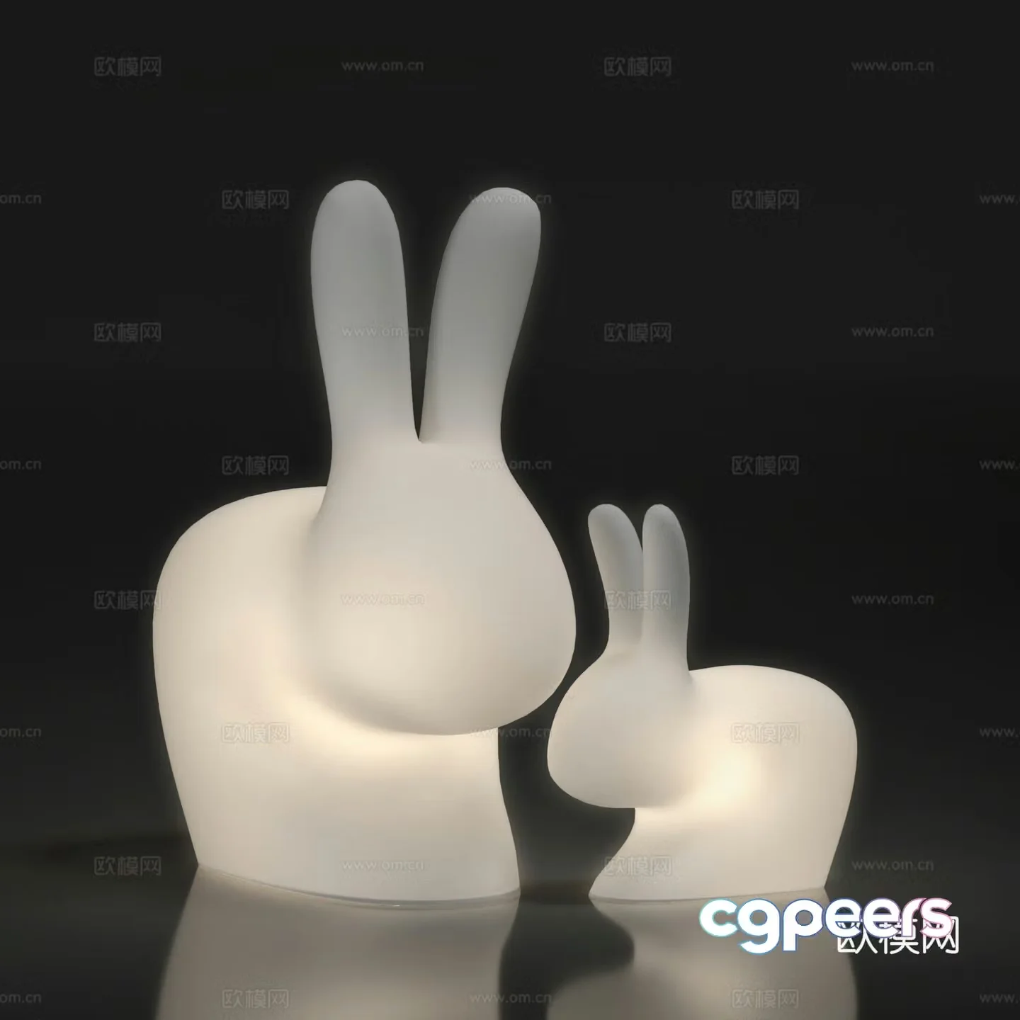 Rabbit lamp desk lamp lamp special-shaped lamp 3d model