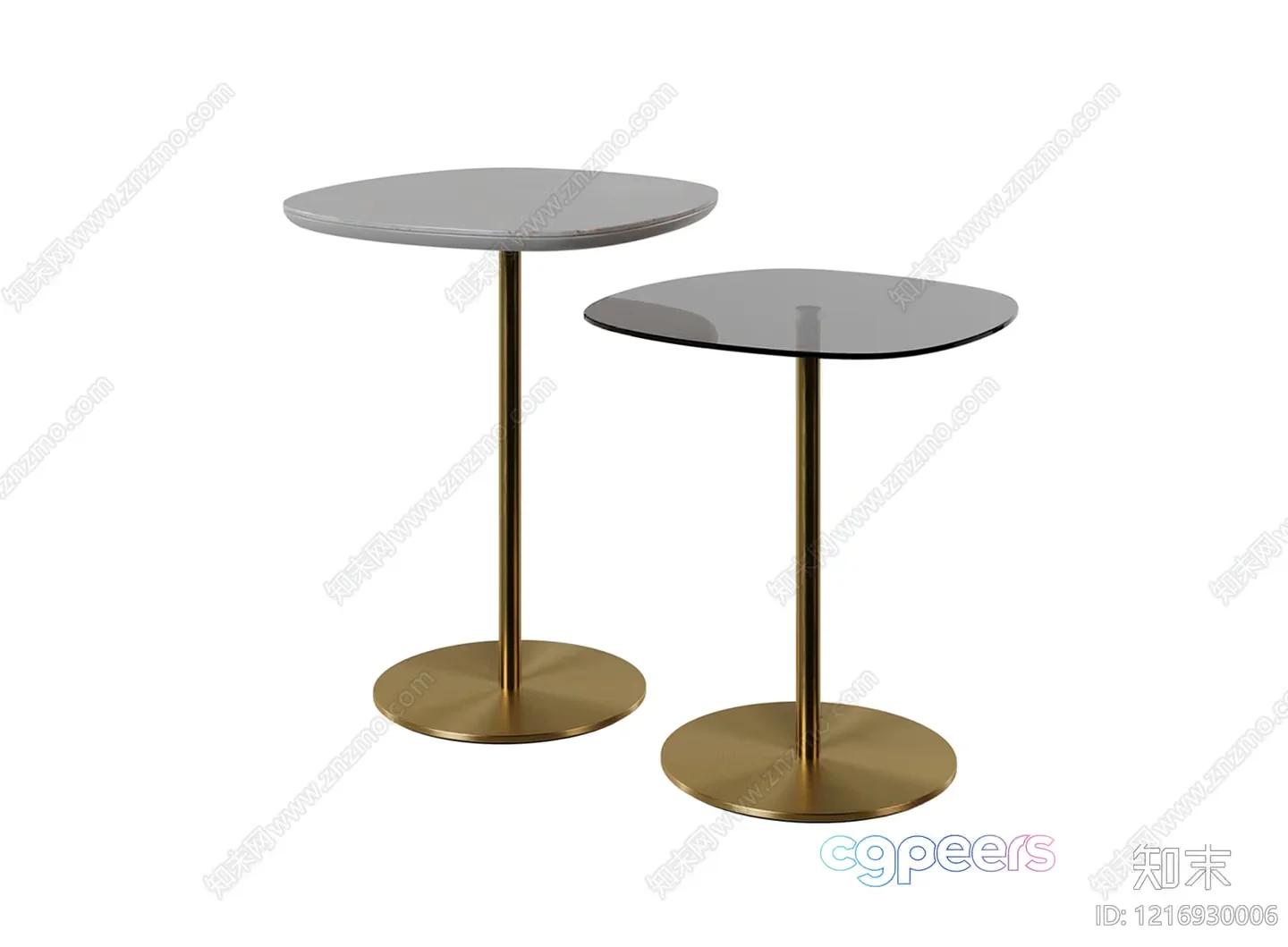 Minimalist Side Tables 3D Model – 15535 – VRAY Render