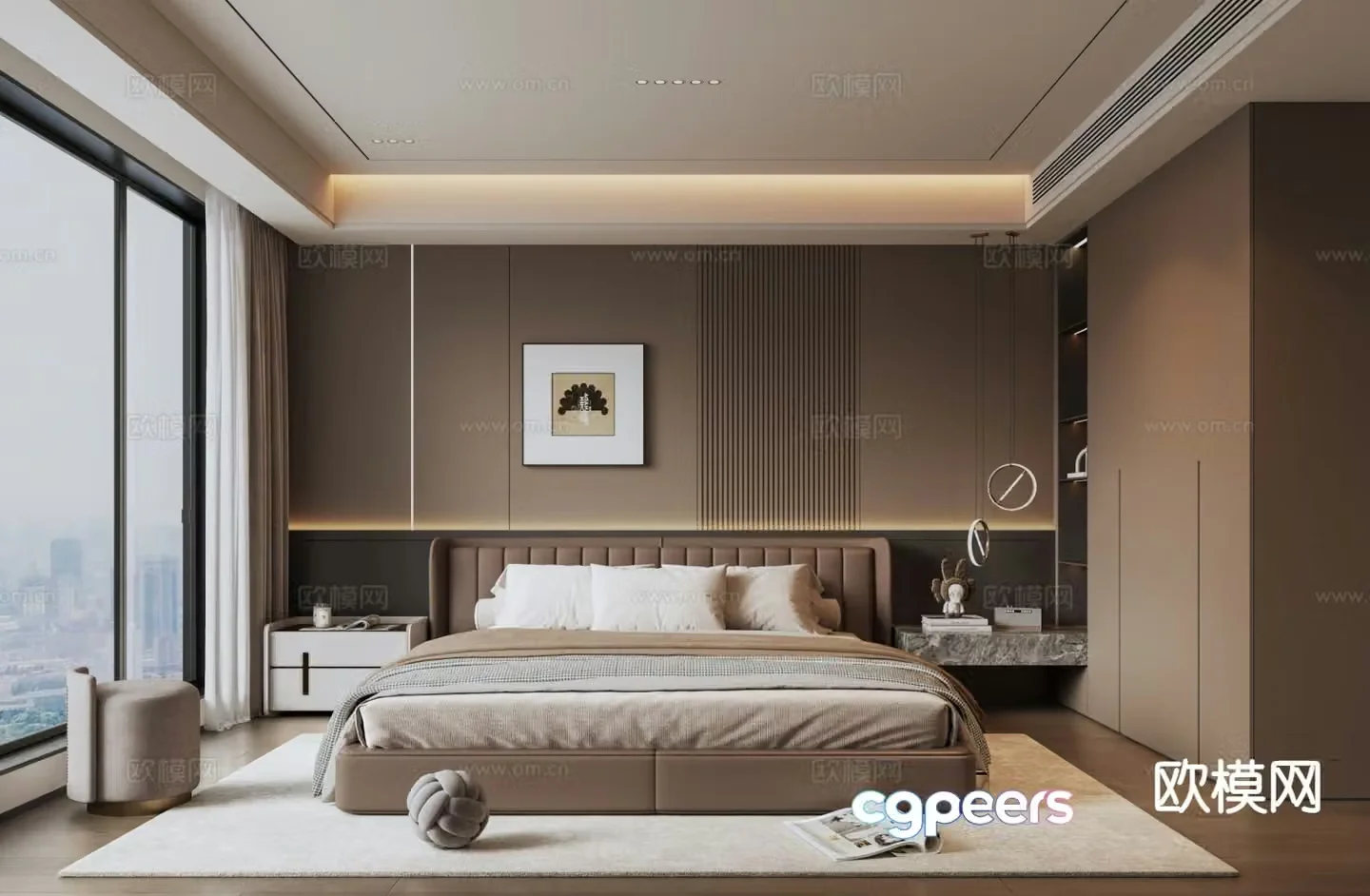 Italian style bedroom master bedroom 3d model