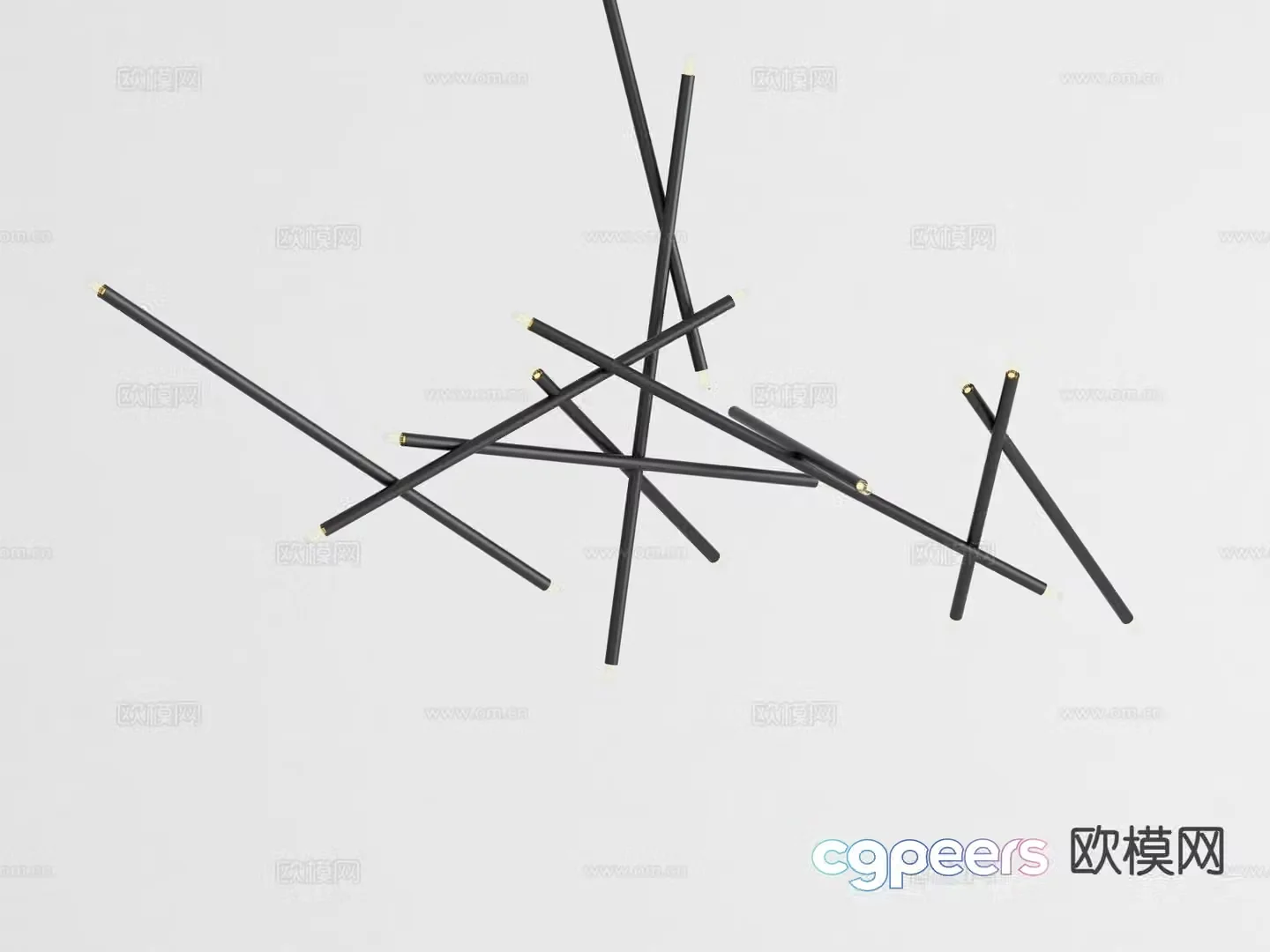 Modern creative chandelier 3d model