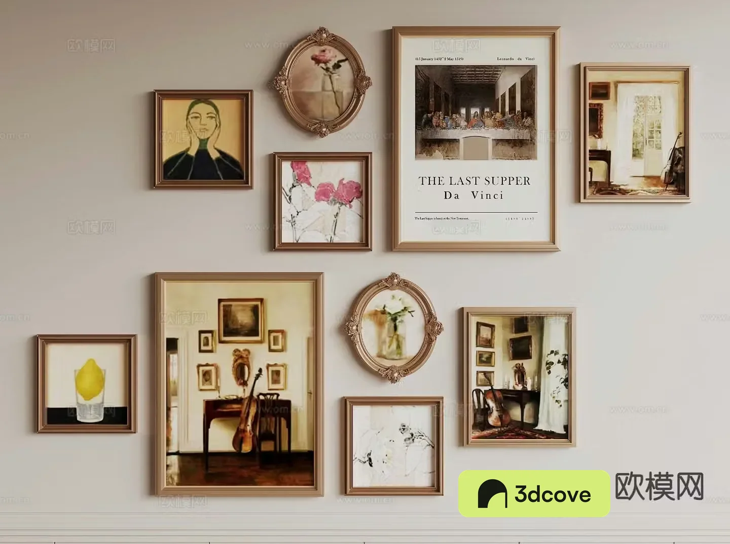 American decorative painting retro painting art painting hanging painting