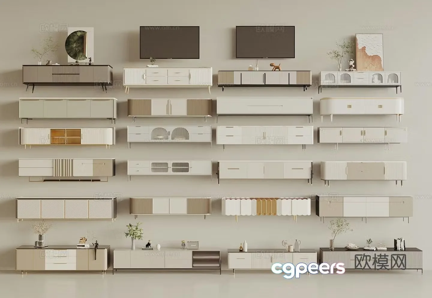 Modern TV cabinet 3D model