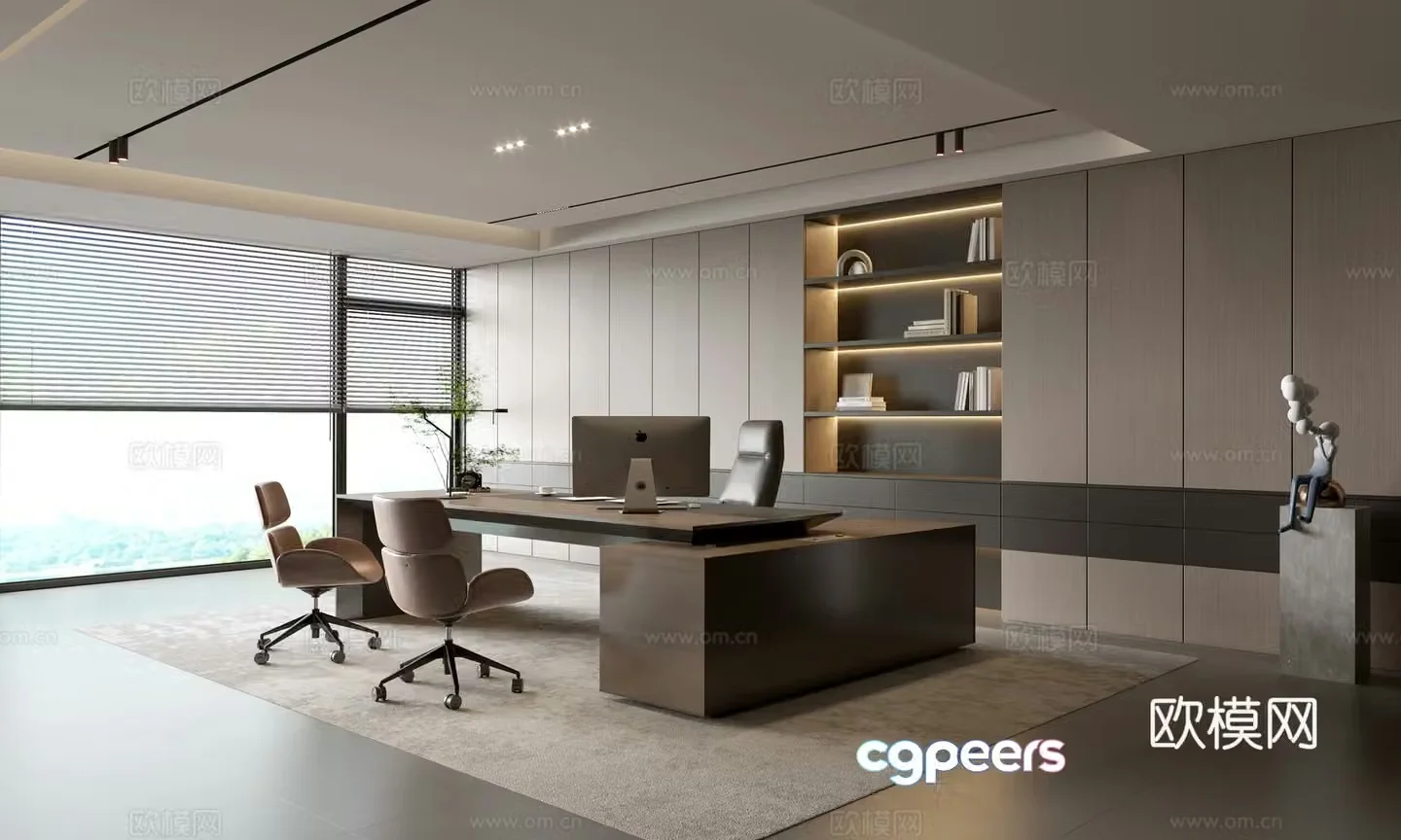 Modern Manager’s Office Chairman’s Office President’s Office Office Area Meeting Area 3D Model