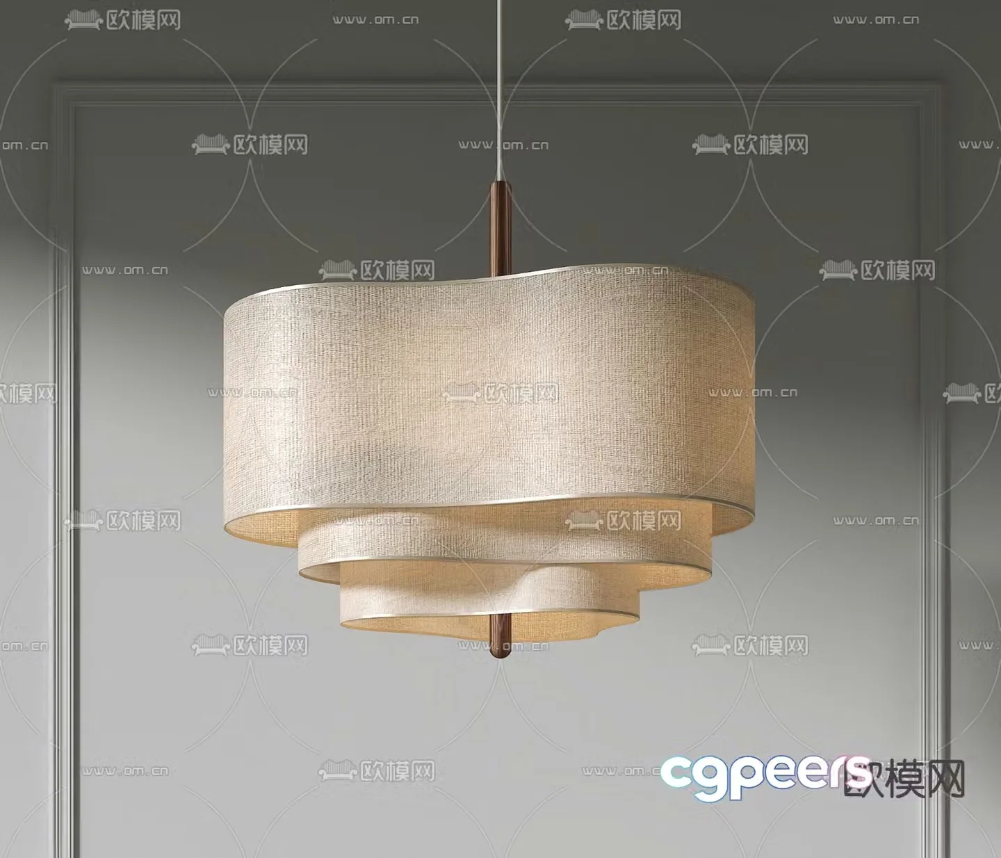 Wabi Sabi Chandelier fabric chandelier 3d model