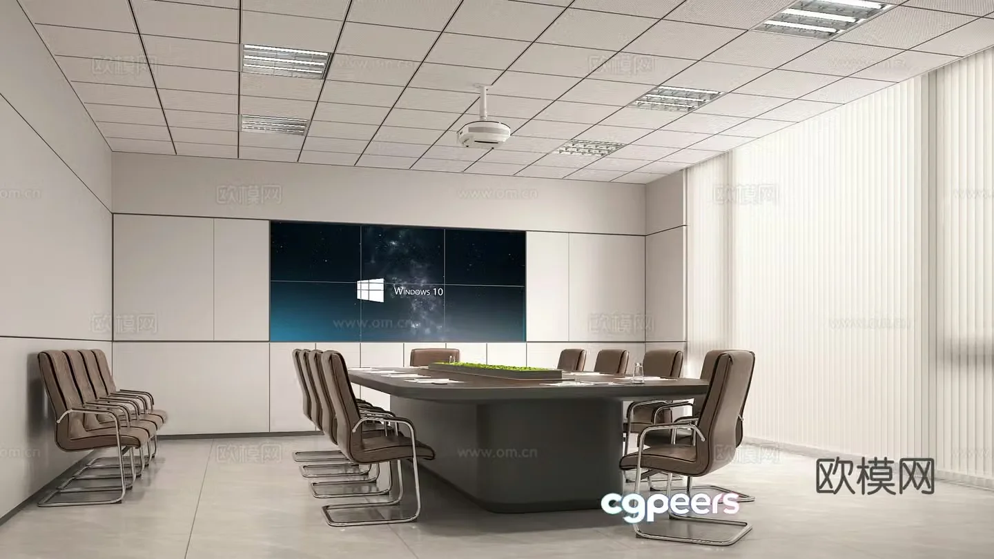 Modern conference room 3d model