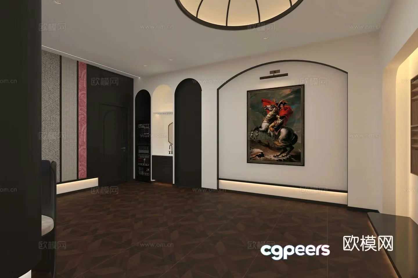French style audio store 3d model