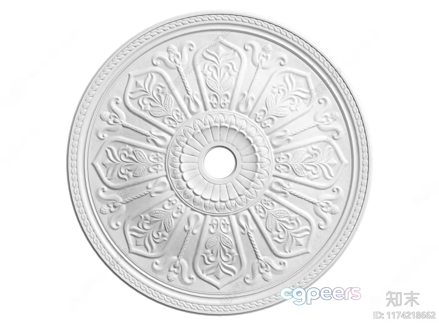 Circular Decorative Piece 3D Model – 12472 – VRAY Render