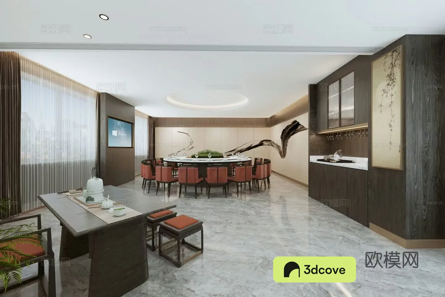 High -end restaurant private room