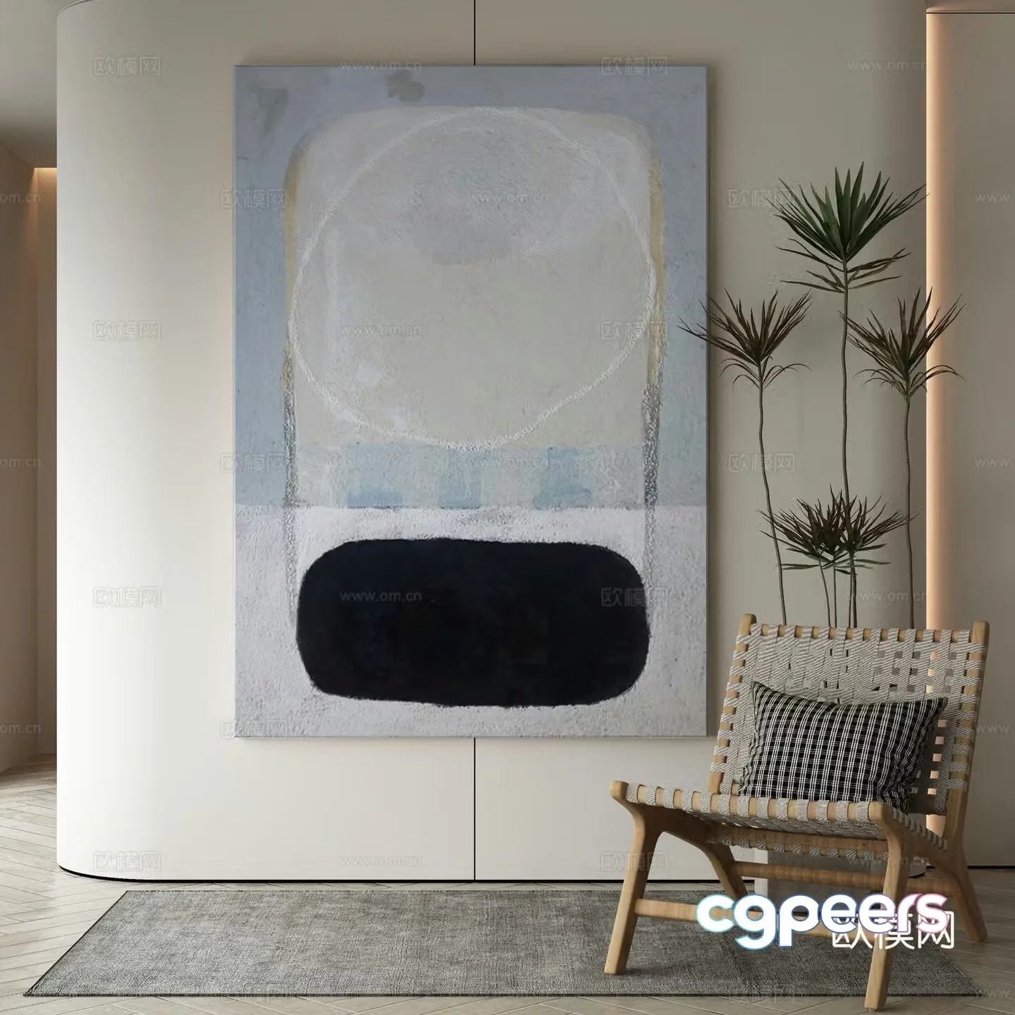 Modern decorative painting 3d model