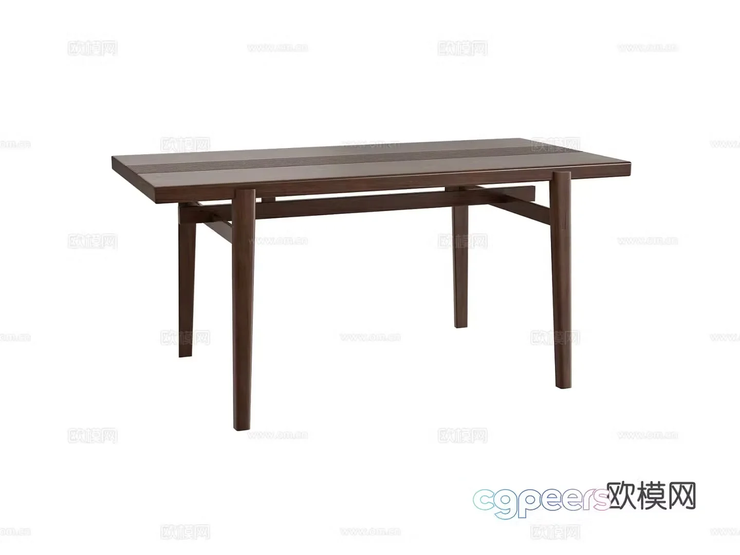 New Chinese dining table wooden table 3d model