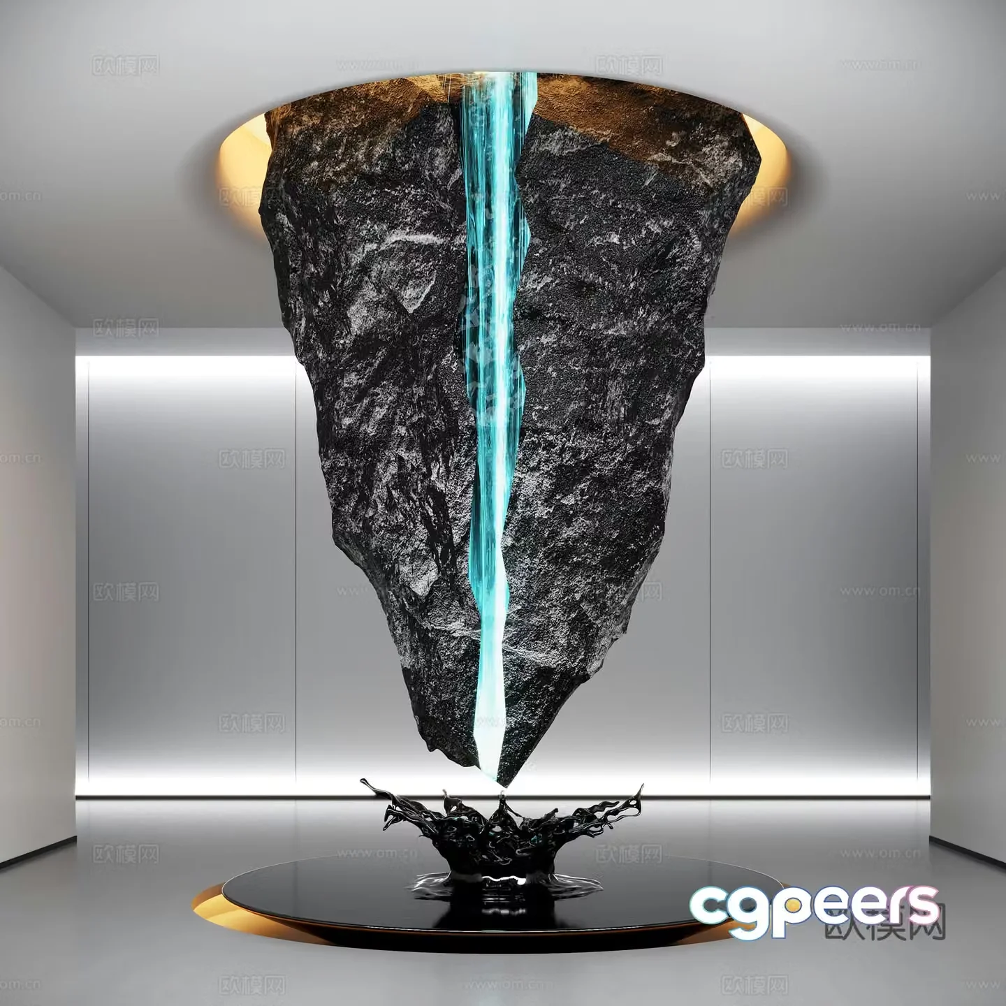 Modern art installation Stone installation Pumice installation Stone sculpture 3d model