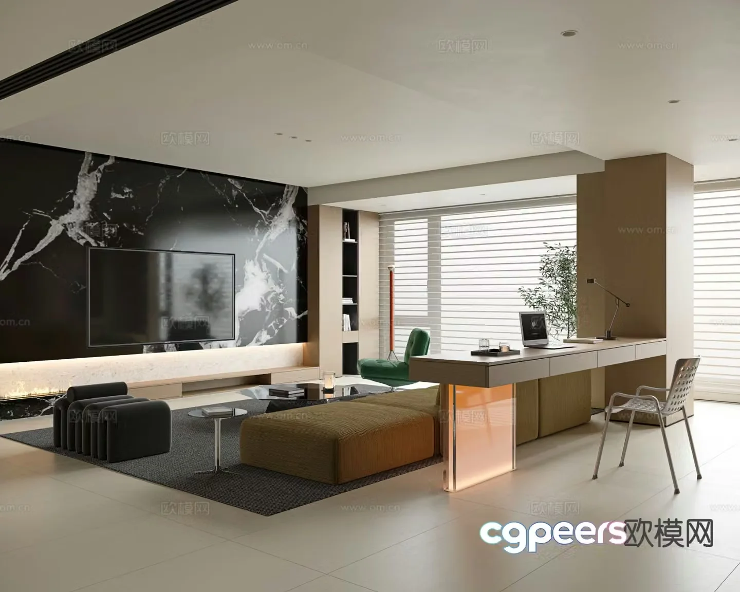Italian living room 3d model