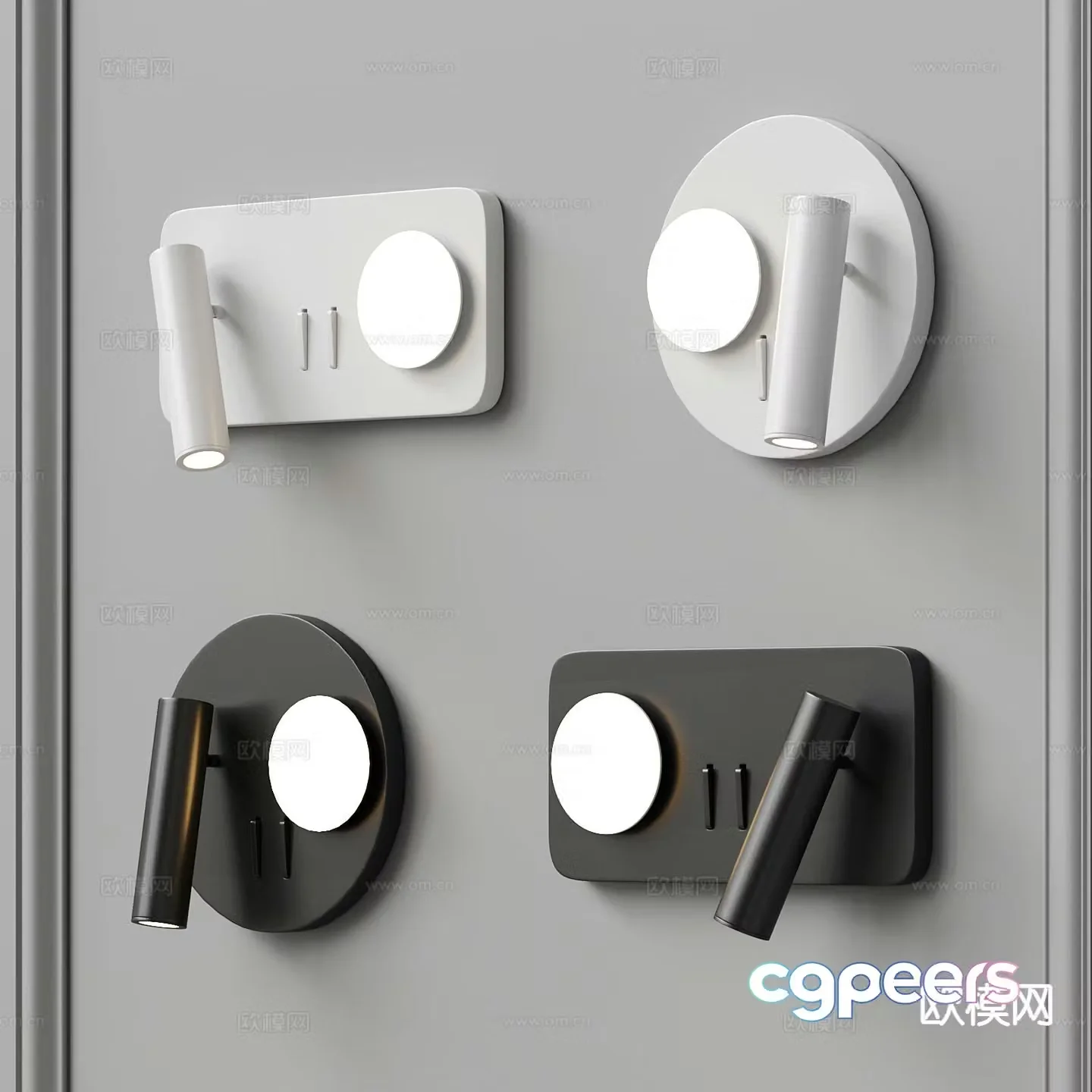 Modern wall lamp metal wall lamp bedside lamp 3d model