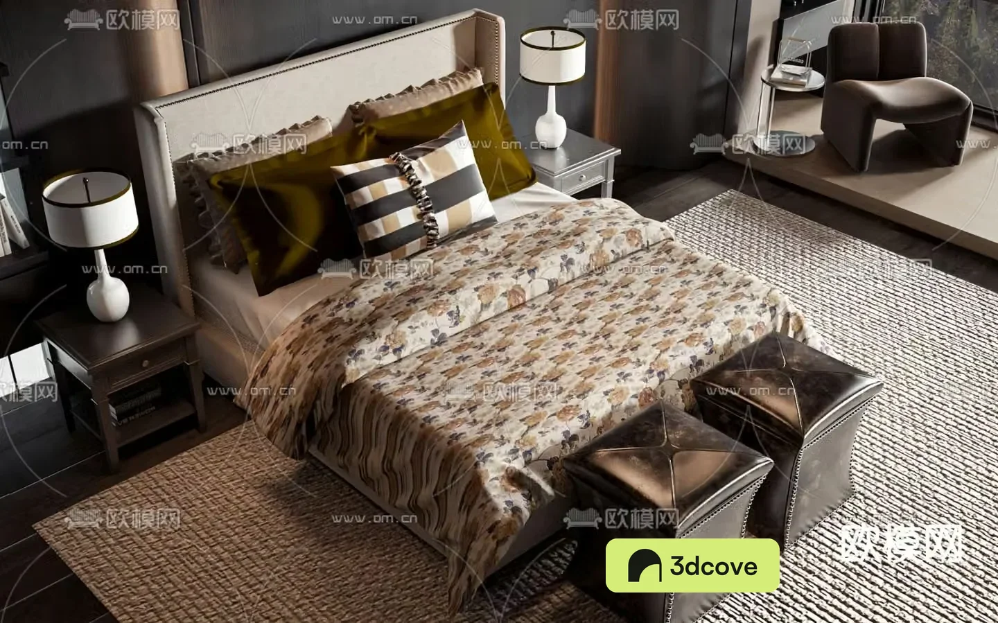 American style double bed commercial bed
