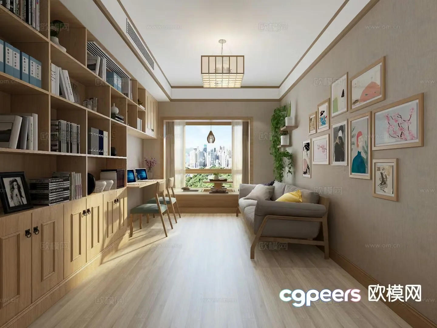 Japanese study room 3d model