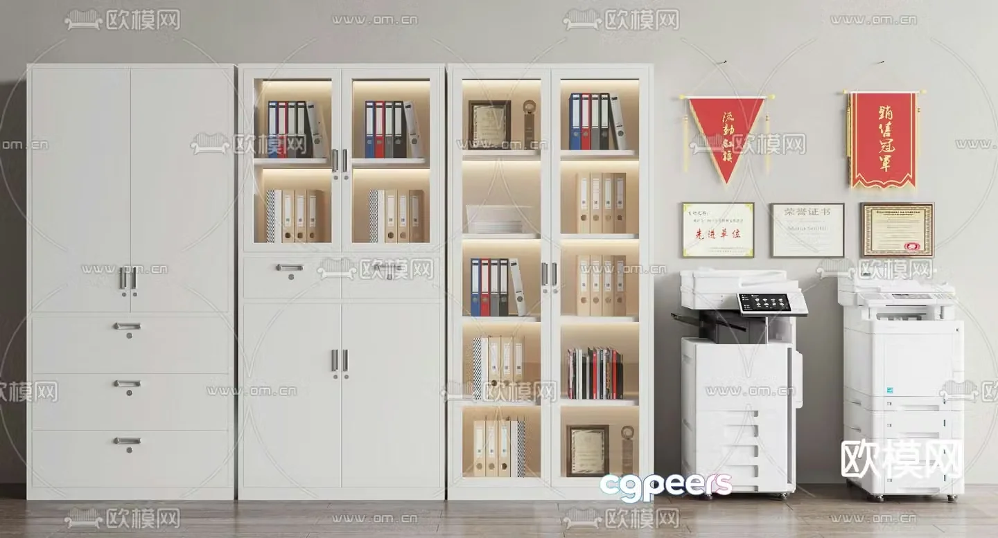 File cabinet information cabinet filing cabinet printer 3d model
