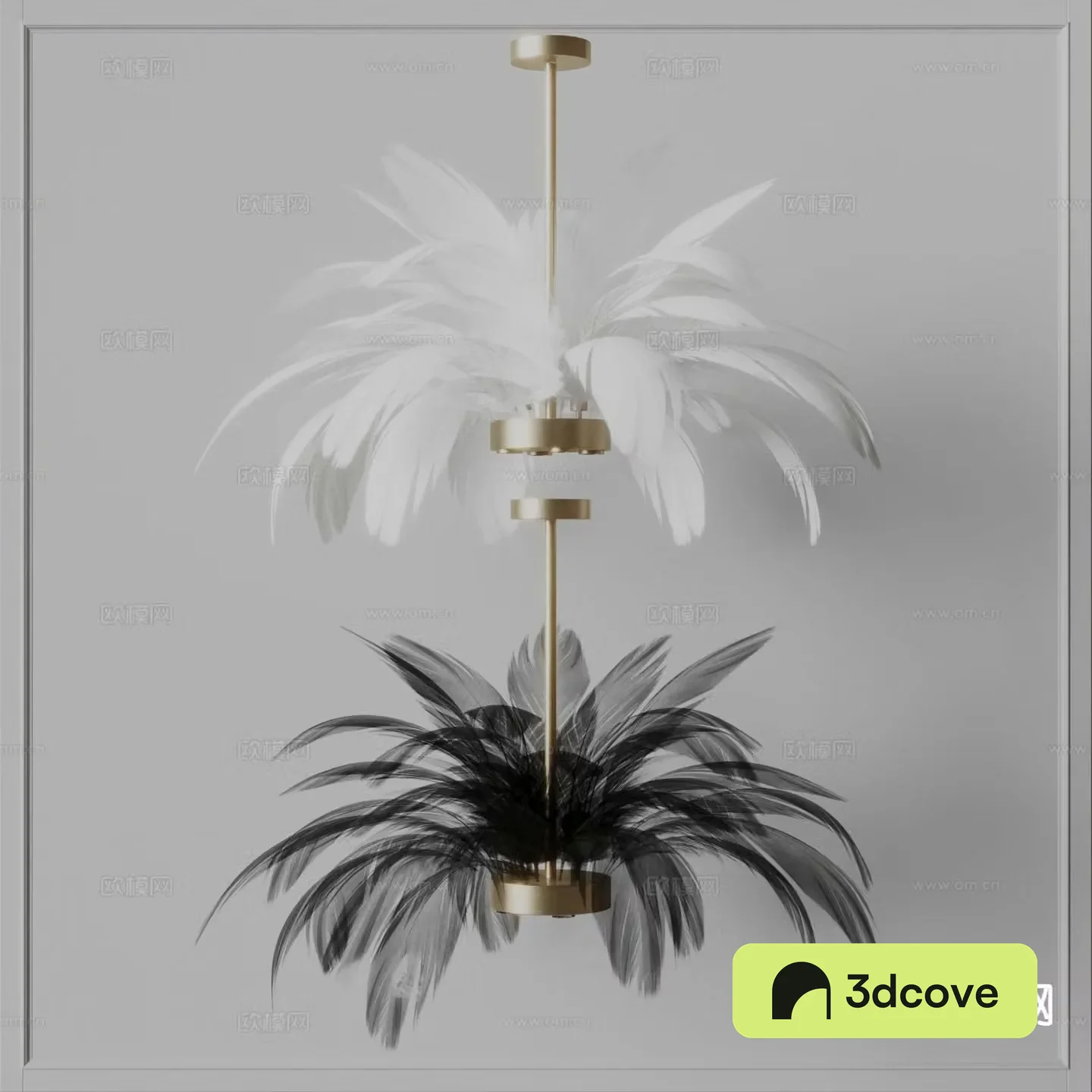 Aployt feather chandelier