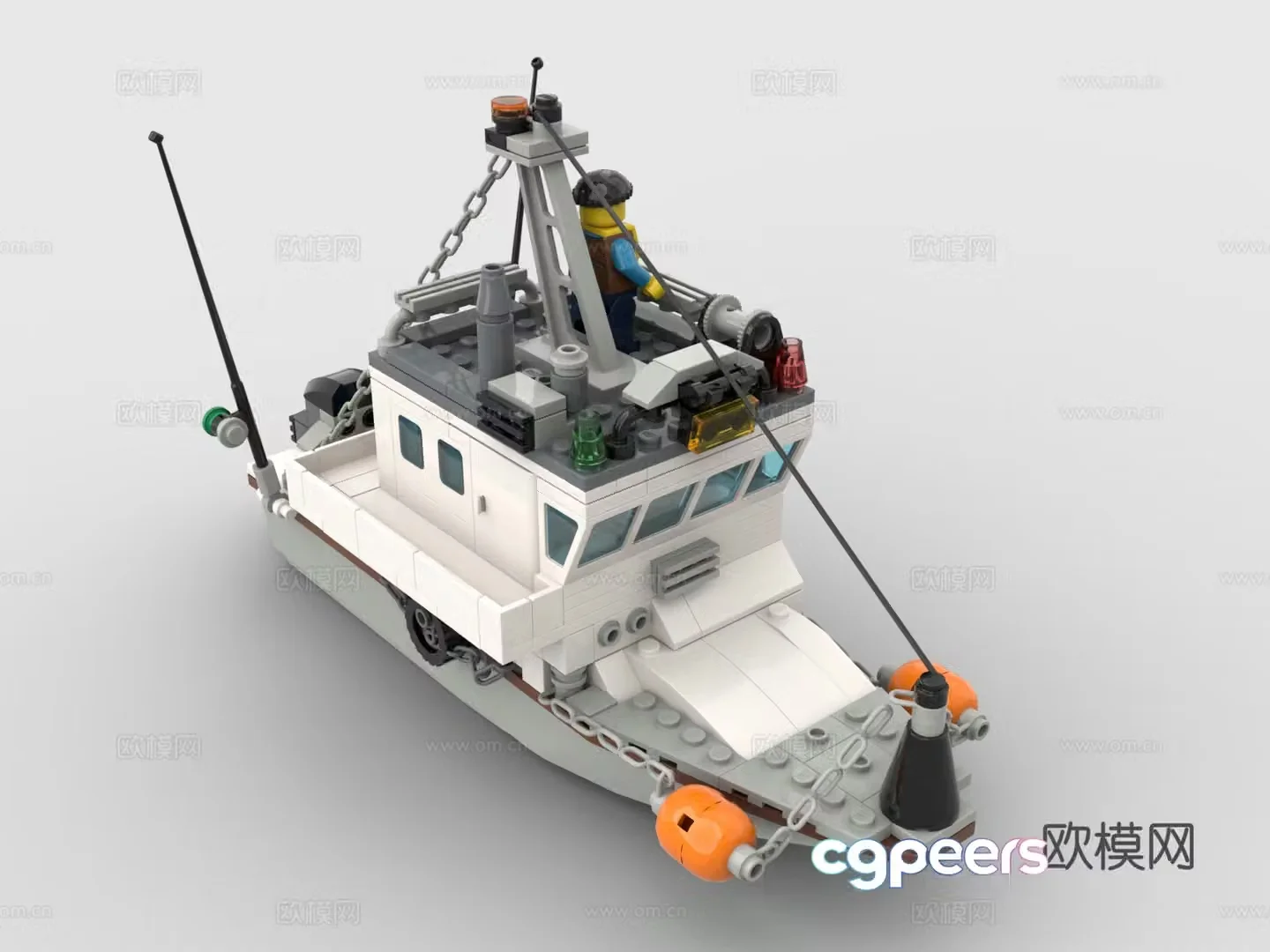 Lego LEGO toys building blocks sailing boat fishing boat 3d model