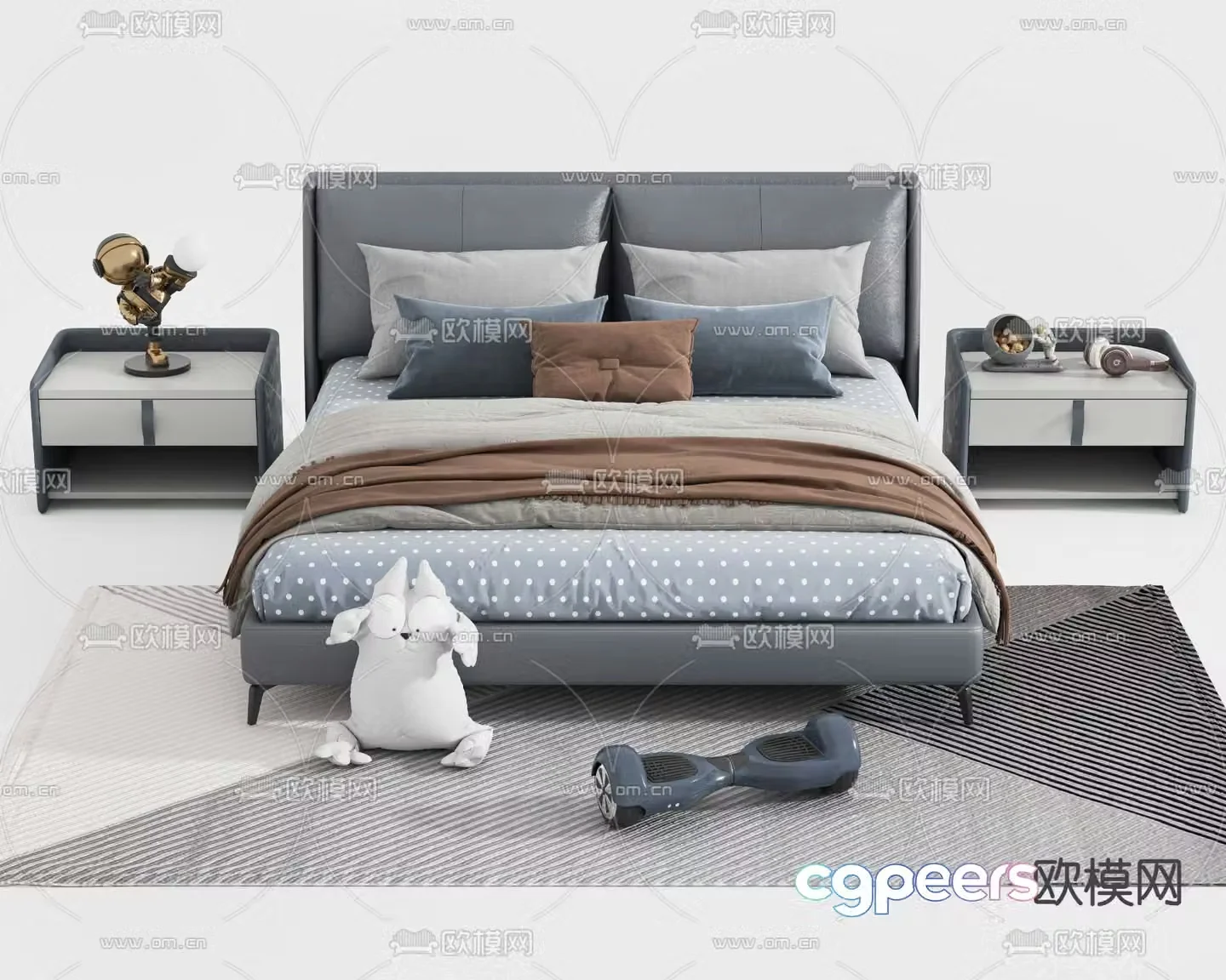 Modern children’s bed 3d model