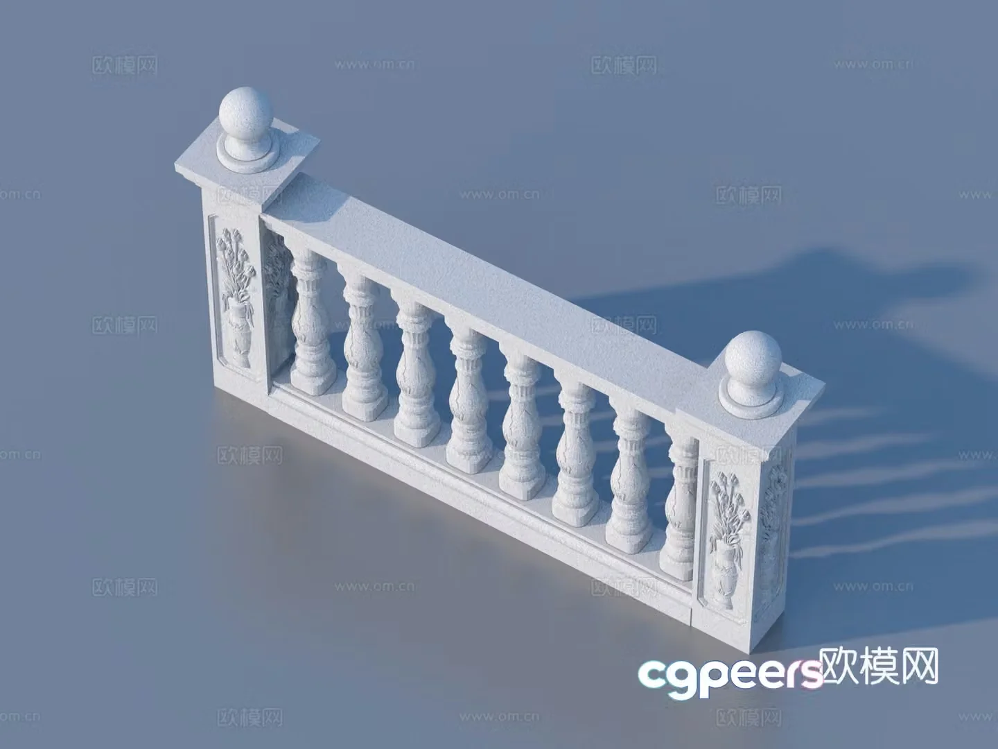 Fence Guardrail Railing 3d Model