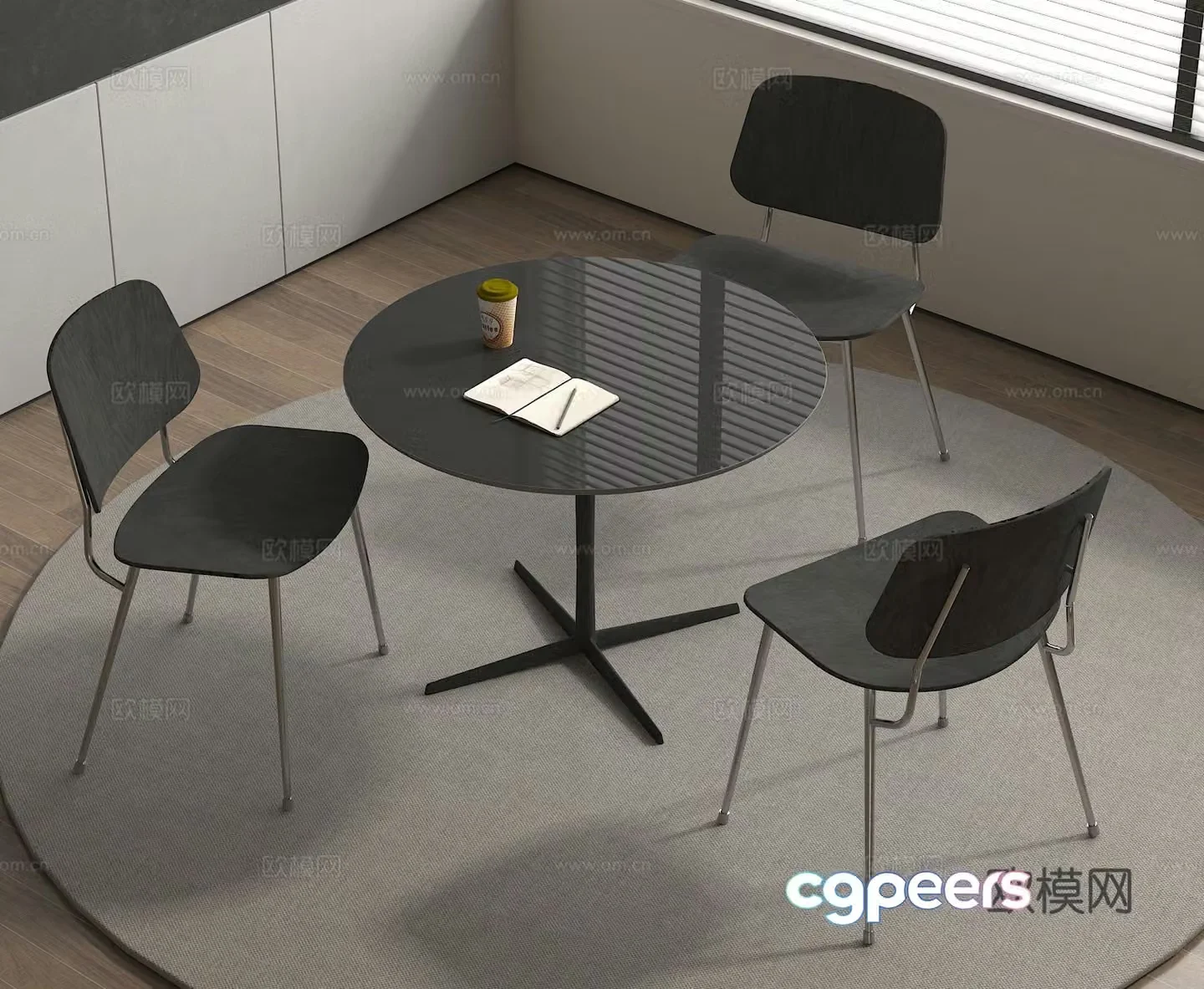 Negotiation tables and chairs leisure tables and chairs 3d model