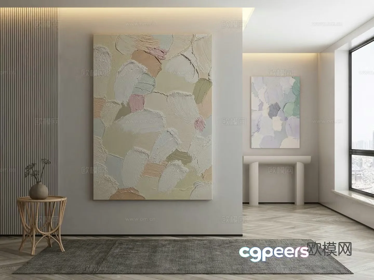 Modern Wasabi Hanging Painting Oil Painting 3D Model