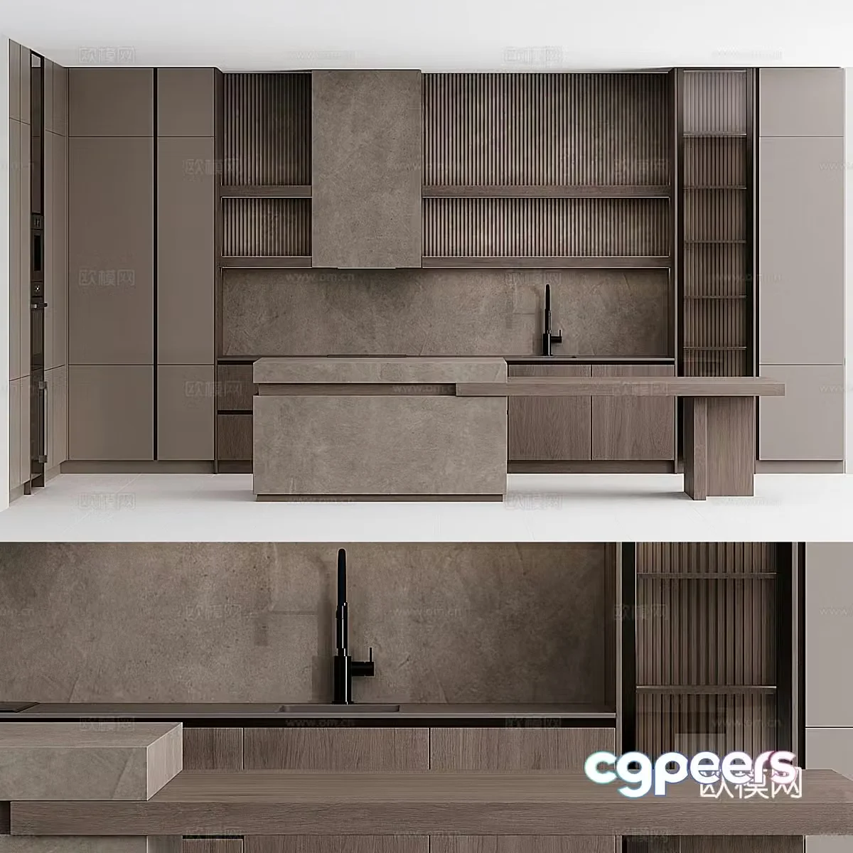 New Chinese style Wasabi cabinet 3D model