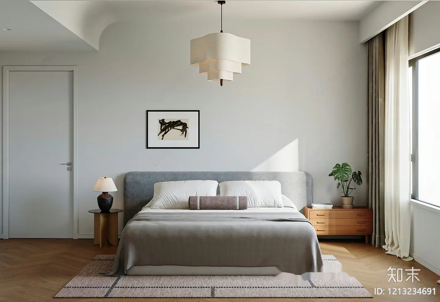 Cozy Bedroom 3D Model – 5517 – VRAY Render