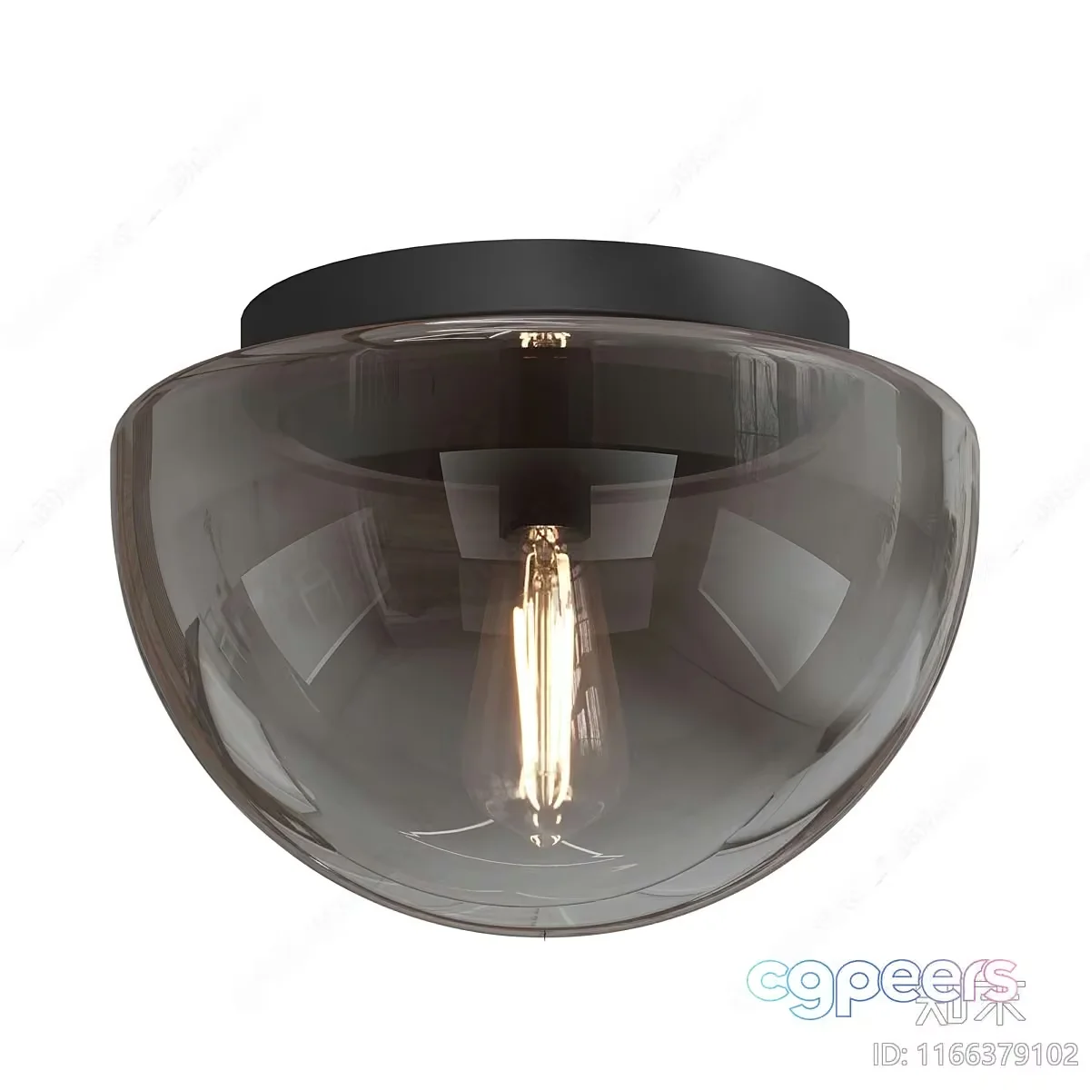 A Light Fixture With A Bulb 3D Model – 20401 – VRAY Render
