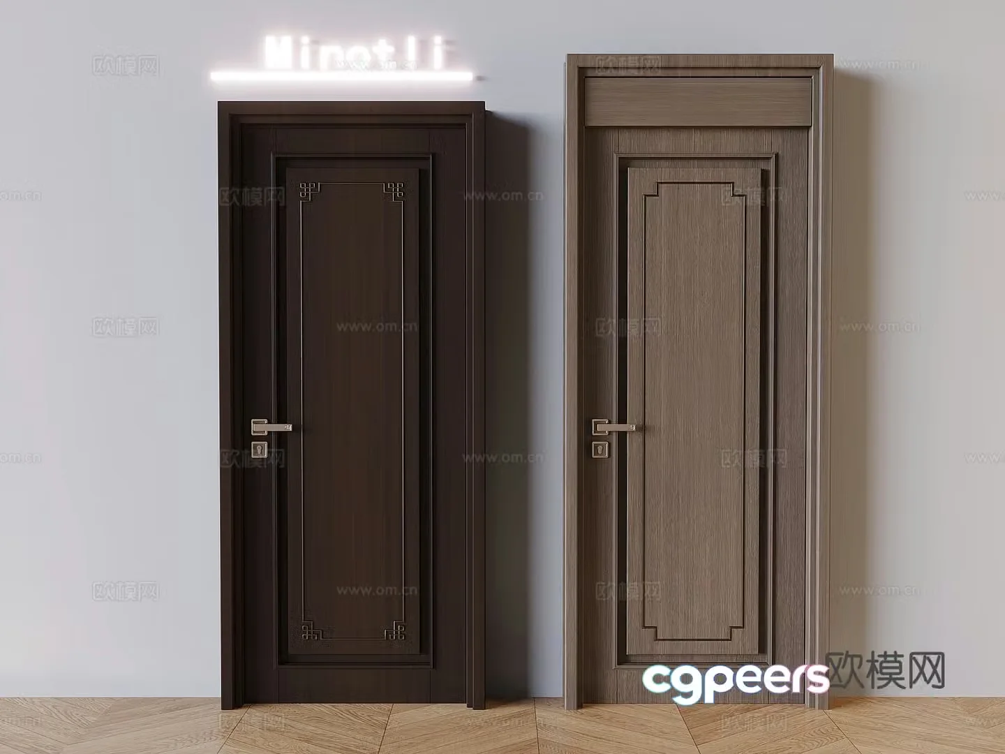 Wooden Door Single Open Door Model Door Indoor Door 3D Model