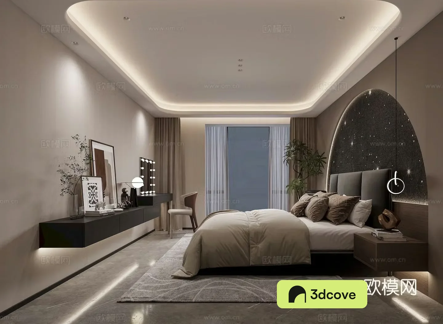 Light luxury bedroom master bedroom