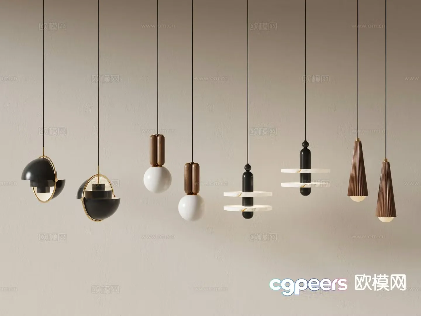 Simple small chandelier 3d model