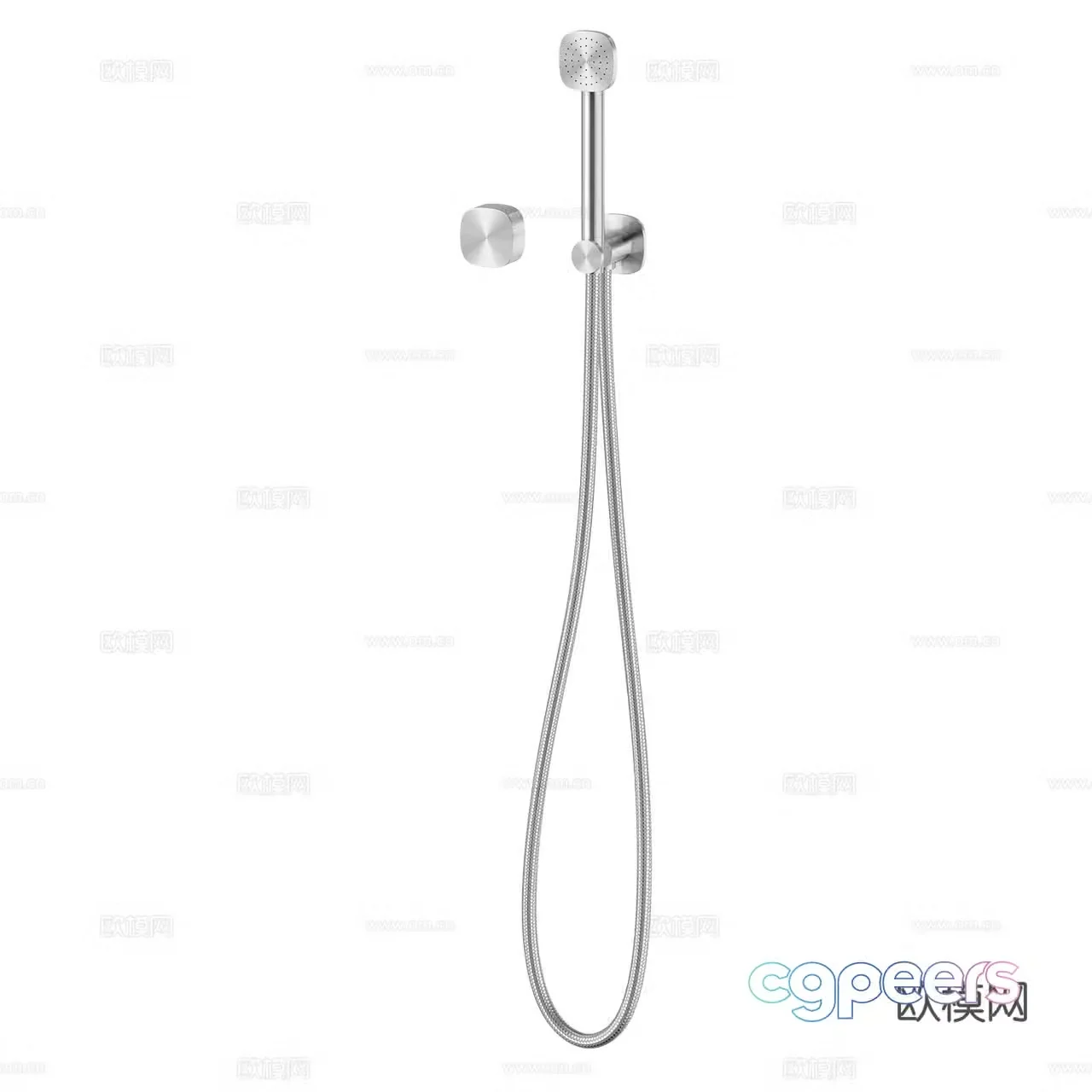 Quadro Shower Faucet Shower Stainless Steel Shower Shower 3D Model