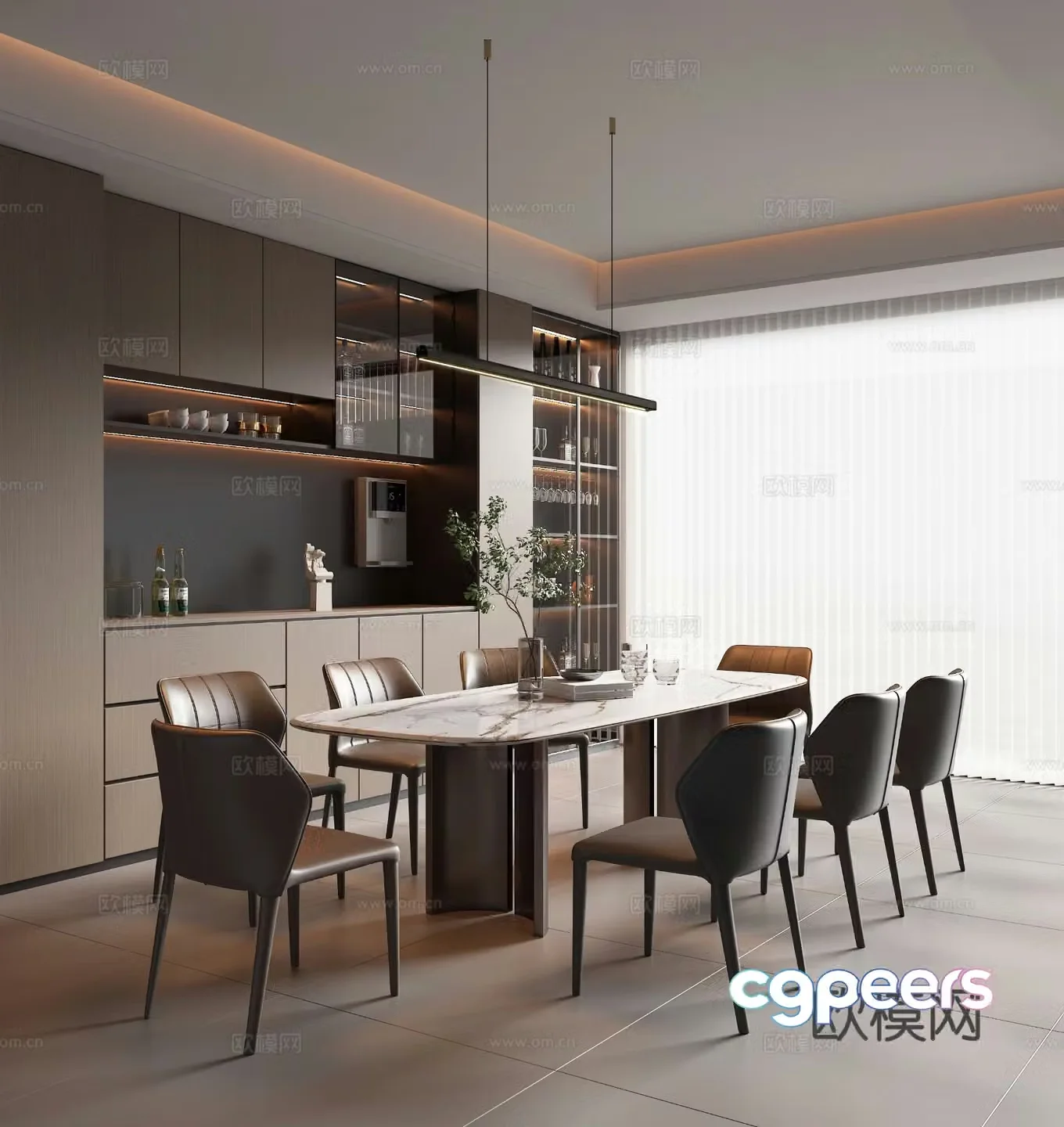 Italian restaurant 3d model